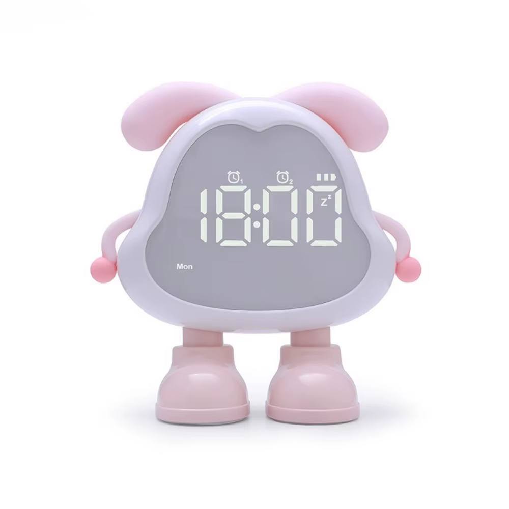Réveil pour enfant avec lumière, volume élevé, rechargeable par USB, veilleuse pour enfant, minuteri
