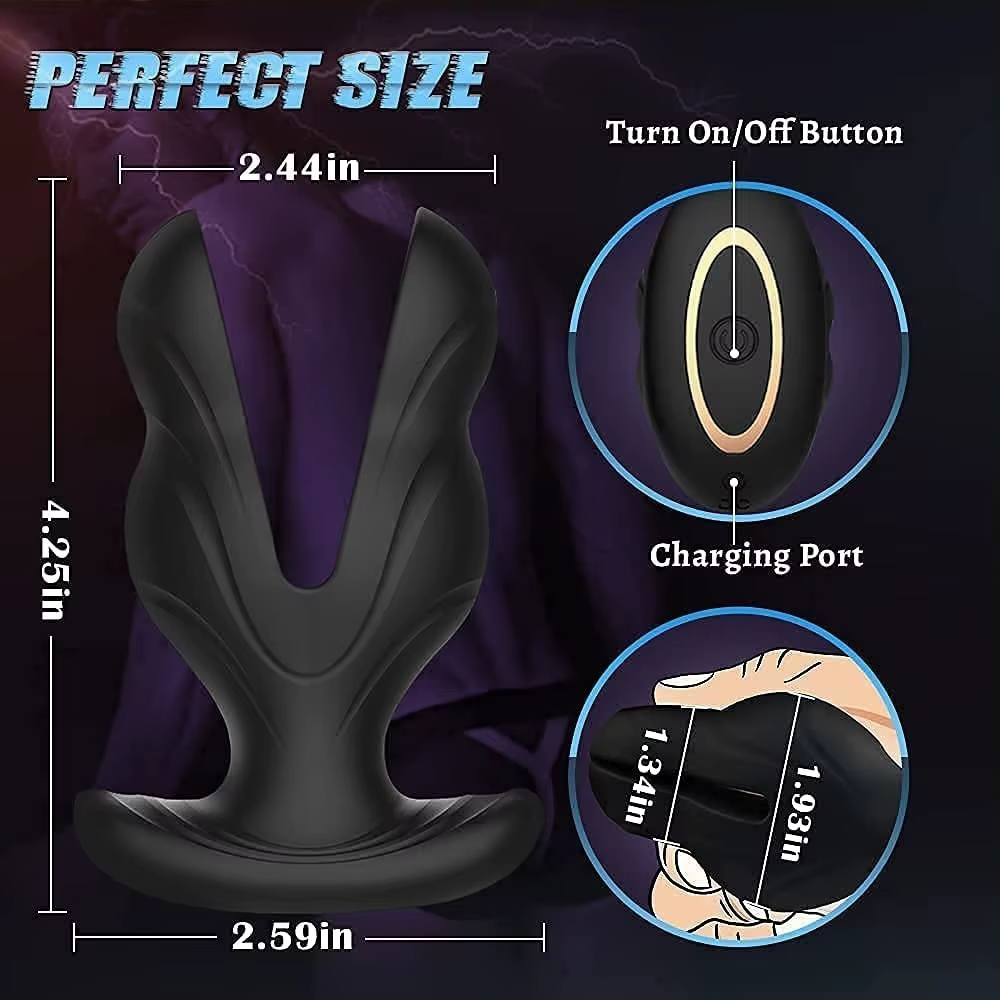 Vibromasseur anal à décharge électrique pour hommes, télécommande sans fil, plug anal vibrant, masse