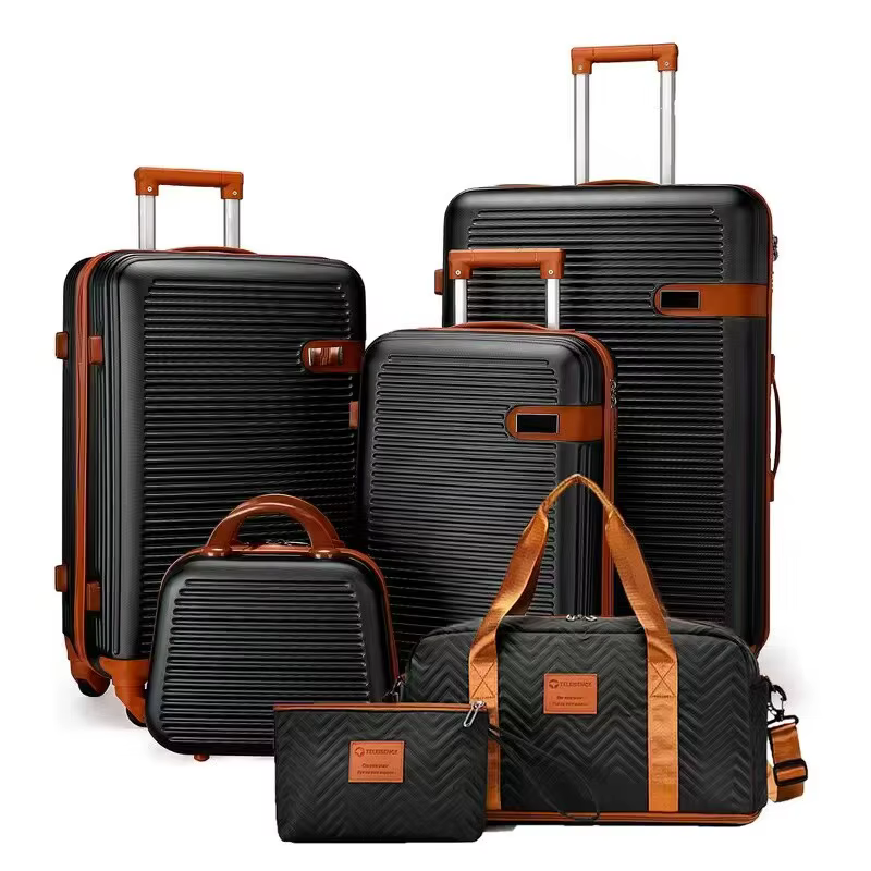 Ensemble de bagages 4 pièces : valise à main approuvée par TSA 20/24/28 pouces + trousse de toilette